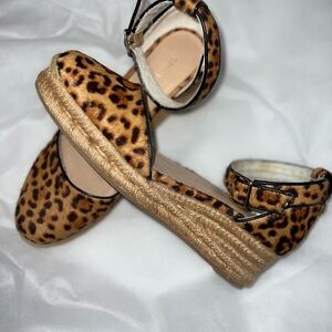 Jack Rogers Leopard Print Espadrille Sandals